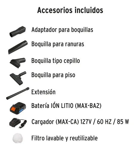 Aspiradora inalámbrica 20V, Truper Max MAX-20A