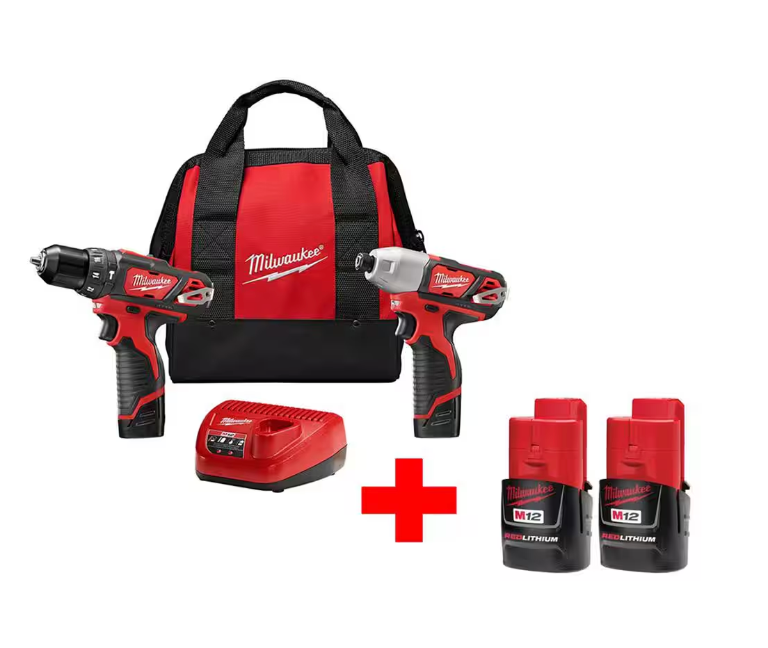 Kit combinado de 2 herramientas inalámbricas de IONES DE LITIO M12™ 2497-22