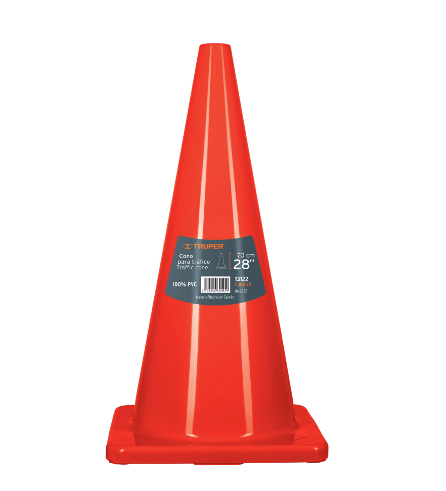 Cono de precaución de 70 cm de PVC, Truper