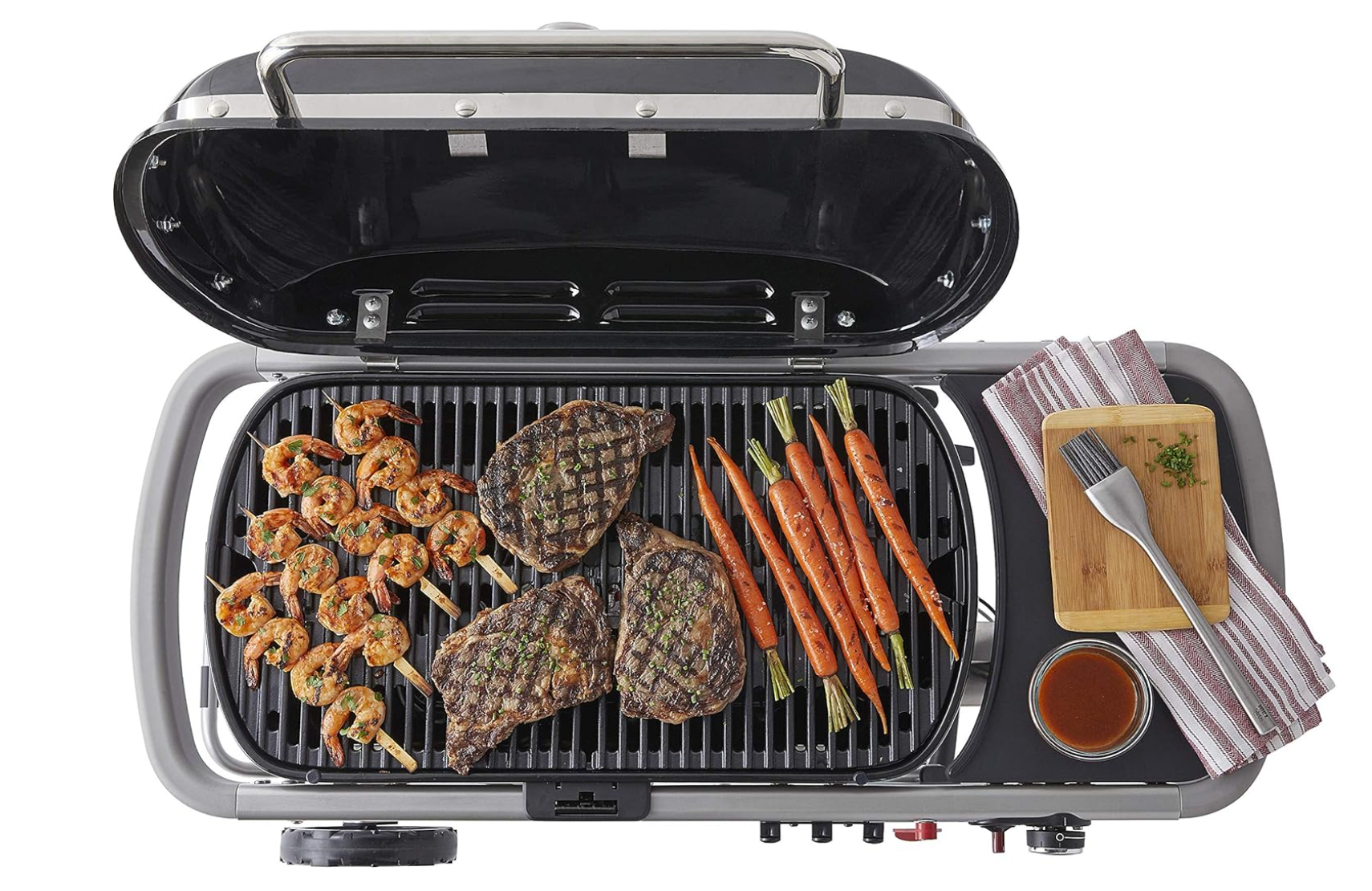 Weber Traveler - Parrilla de gas portátil, color negro