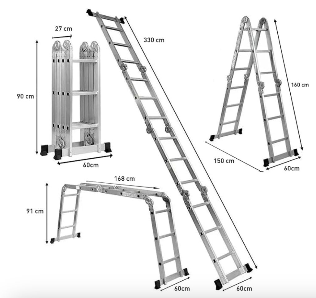 ESCALERA ARTICULADA DE ALUMINIO ESCALUMEX DE 3.28M