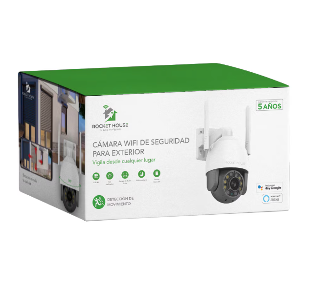 Cámara de seguridad inalámbrica para interior y exterior